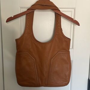 Vince Camuto Leather Pebble Grain Two Handle Shoulder Bag Medium